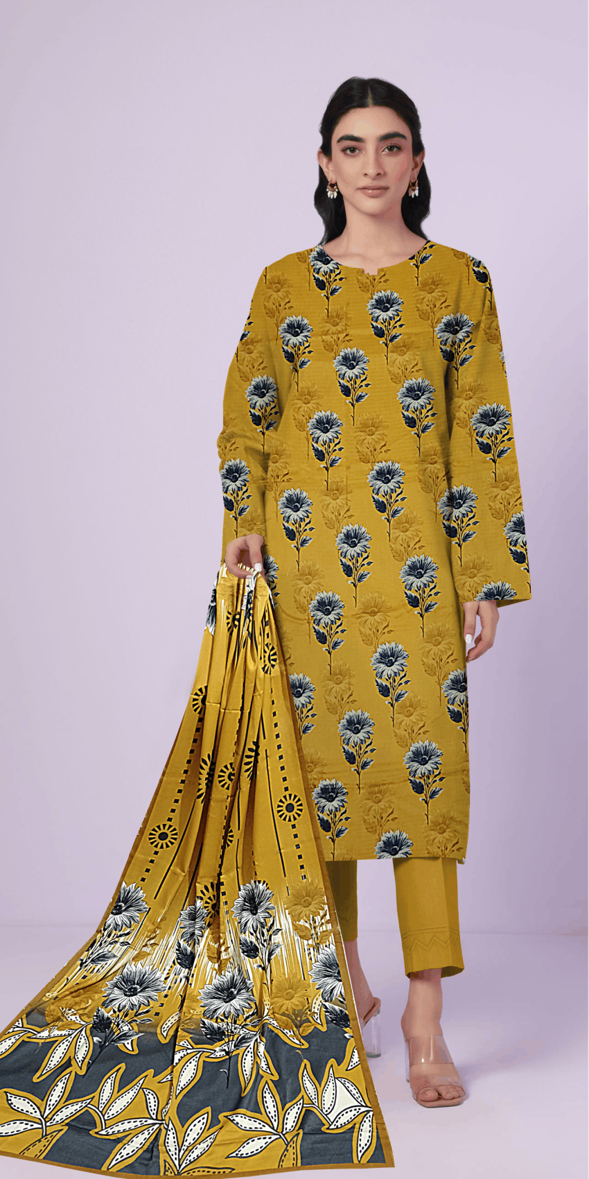 AYESHA Marino 1 |3 Piece Printed Linen