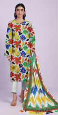 3 Piece printed Linen